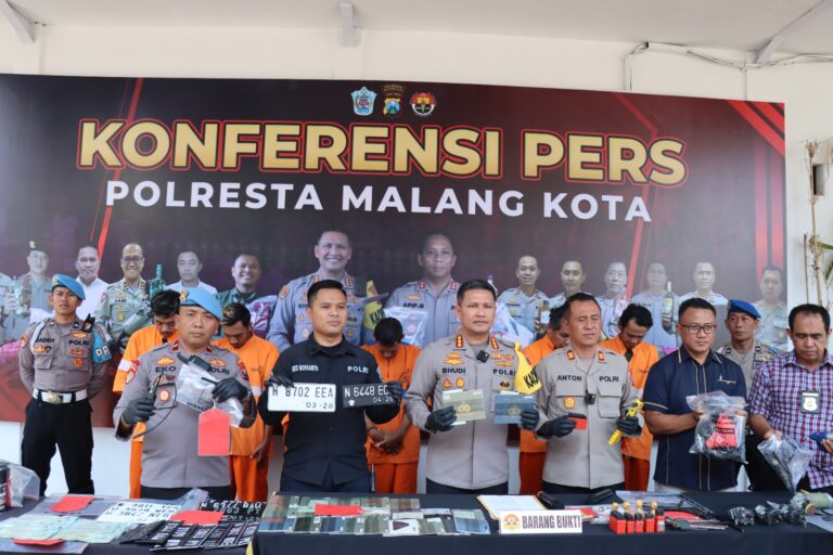 Polresta Malang Kota Bekuk Sindikat Curanmor Yang Bisa Ubah Nomor Rangka dan Mesin