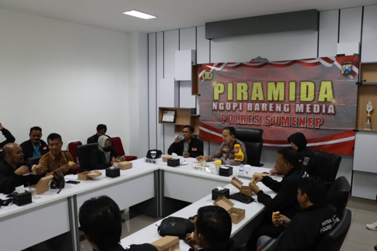 Pupuk Sinergitas Bersama Media, Polres Sumenep Gelar Piramida