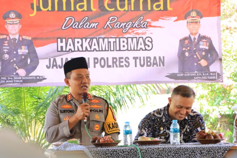 Gelar Jum’at Curhat, Kapolres Tuban Ajak Masyarakat Jaga Kerukunan Meski Beda Pilihan