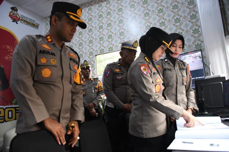Tim Wasops Polda Jatim Kunjungi Pospam Nataru PSC Kota Madiun Pastikan Pam Nataru Lancar