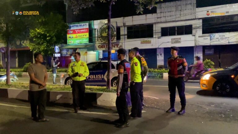 Antisipasi Gangguan Kamtibmas, Polresta Malang Kota Tingkatkan Patroli Malam Hari