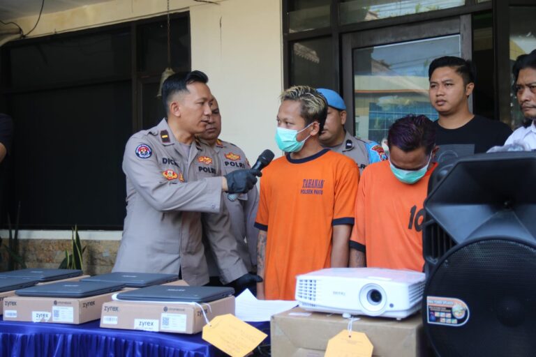 Polres Malang Berhasil Amankan Dua Tersangka Spesialis Pembobol Sekolah saat Libur Lebaran