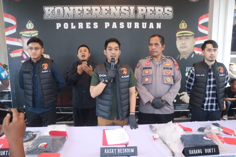 Gerak Cepat Polres Pasuruan Berhasil Amankan Gangster Yang Viral di Medsos