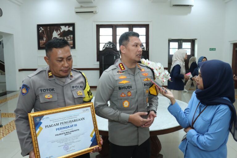 Polresta Malang Kota Raih Penghargaan Satuan Kerja Terbaik Atas Pelaksanaan Anggaran