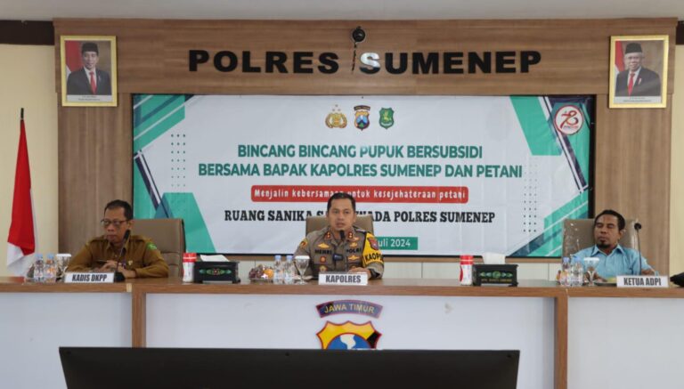 Dorong Kesejahteraan Petani, Polres Sumenep Ingatkan Distribusi Pupuk Bersubsidi Harus Tepat Sasaran