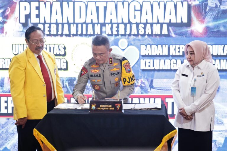 Polda Jatim Tandatangani MoU dengan BKKBN dan Unidha Cegah Stunting Wujudkan Generasi Unggul