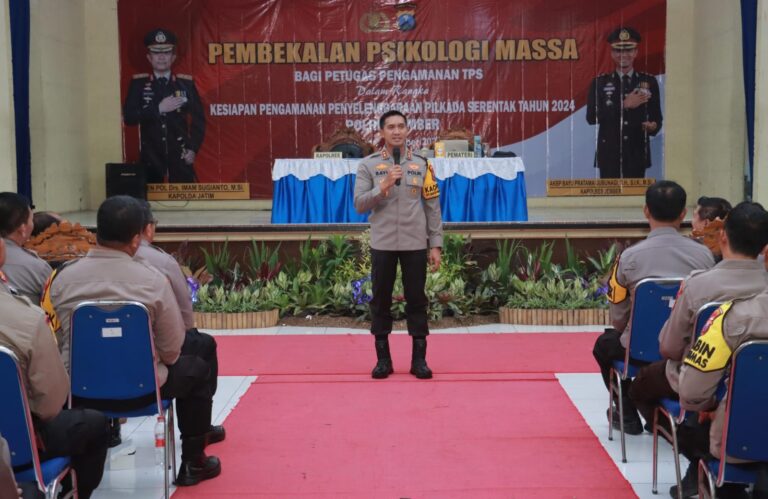 Polres Jember Gelar Pembekalan Psikologi Massa untuk Personel PAM TPS Pilkada 2024