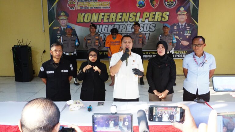 Polresta Sidoarjo Amankan Tersangka Cabuli Gadis Dibawah Umur