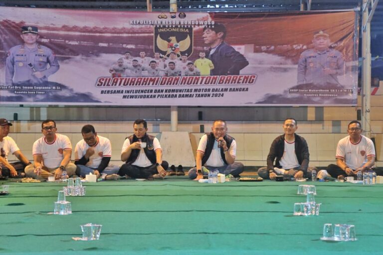 Cooling System, Polres Bondowoso Gelar Nobar Bersama Influencer dan Komunitas Motor Sampaikan Pesan Pilkada 2024 Damai