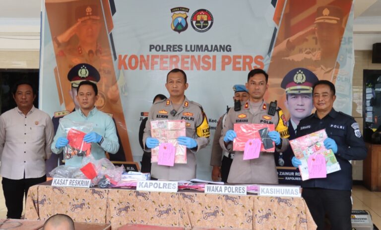 Polres Lumajang Ungkap Kasus Judi Amankan 11 Tersangka