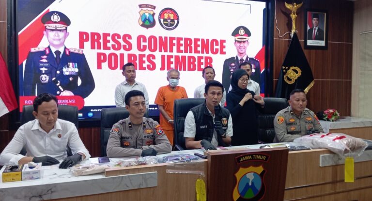 Polres Jember Berhasil Menangkap Tersangka Penyebab Tewasnya Wanita Paruh Baya di Tanggul