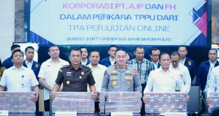 Polri Tetapkan PT AJP dan FH Sebagai Tersangka TPPU Judi Online, Sita Uang Rp 103,27 Miliar