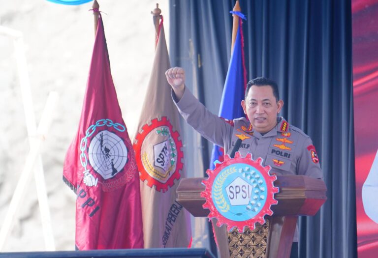 Kapolri Hadiri HUT ke-52 KSPSI, Apresiasi Perjuangan Kalangan Buruh