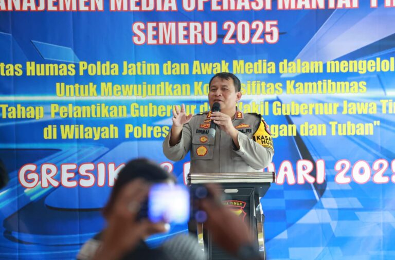 Polda Jatim Gandeng Media Jaga Kondusifitas Jelang Pelantikan Gubernur dan Wakil Gubernur Jawa Timur