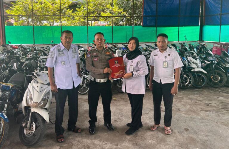 Puluhan Motor Barang Bukti Hasil Operasi Terpadu Polres Pasuruan Kota Diamanakan di Gudang Rubasan II Jatim
