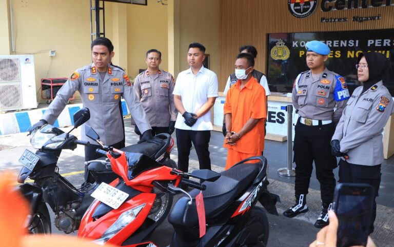 Hanya Butuh Waktu 6 Jam Polres Ngawi Berhasil Amankan Tersangka Curanmor di Bringin