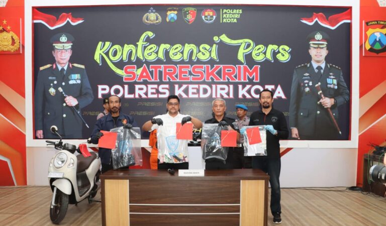 Polres Kediri Kota Berhasil Amankan Residivis Pencurian di Kamar Kos Yang Viral di Medsos