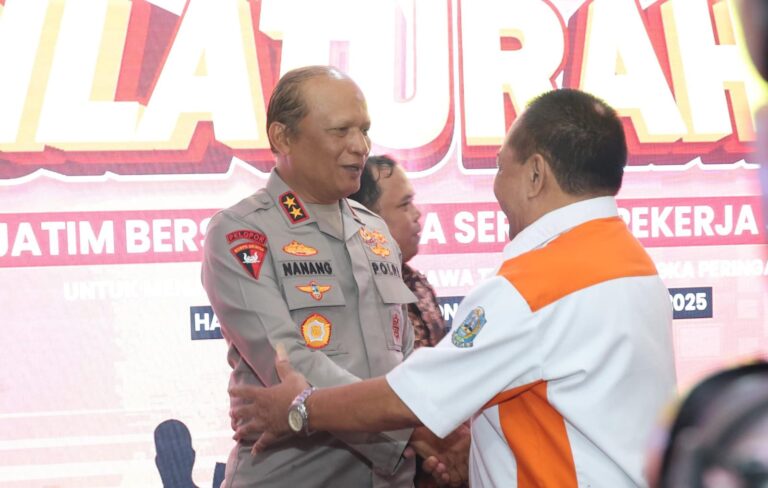 Polda Jatim Gelar Silaturahmi dan Halal Bihalal dengan Serikat Pekerja Se-Jatim