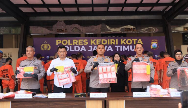 Berantas Narkoba Polres Kediri Kota Berhasil Amankan Puluhan Tersangka