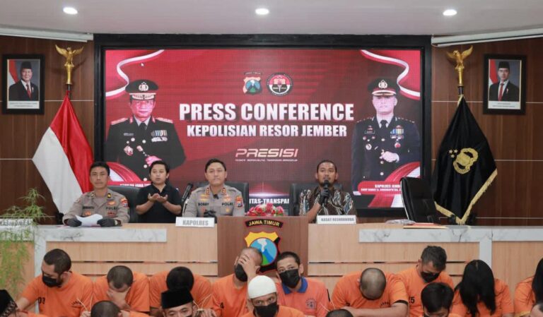 Polres Jember Komitmen Berantas Narkoba, Amankan 27 Tersangka 10 Diantaranya Residivis