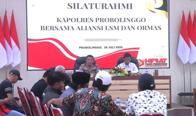 Jalin Silaturahmi, Kapolres Probolinggo Tatap Muka Dengan LSM dan Ormas Ajak Jaga Kamtibmas