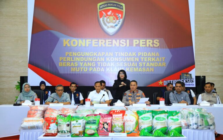 Satgas Pangan Polri Ungkap Praktik Curang Penjualan Beras, Potensi Rugikan Masyarakat Rp 99,35 Triliun