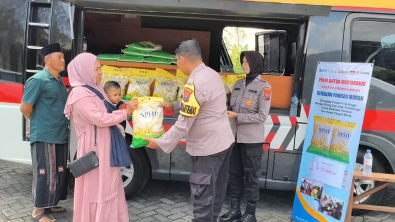 Dukung Stabilitas Harga Beras, Polres Probolinggo Gelar Pasar Murah di 21 Kecamatan