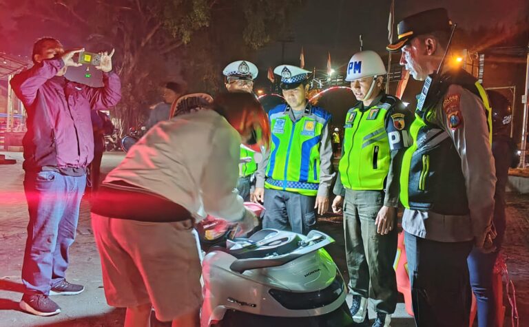 Harkamtibmas, Polres Kediri Kota Gelar Operasi Gabungan Amankan Puluhan Ranmor Tak Sesuai Spektek