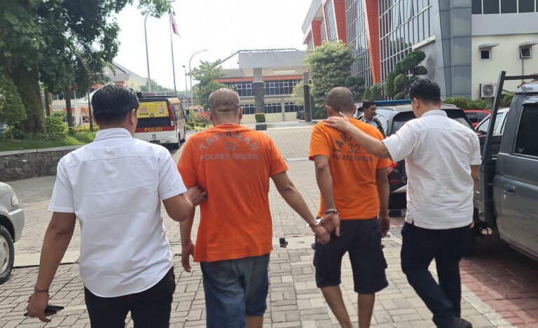 Komitmen Berantas Narkoba Polres Gresik Amankan Dua Tersangka Pengedar Sita Sabu 84 Gram