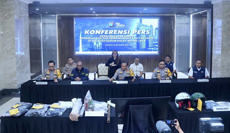Polda Metro Tetapkan 16 Tersangka Perusakan Fasilitas Umum