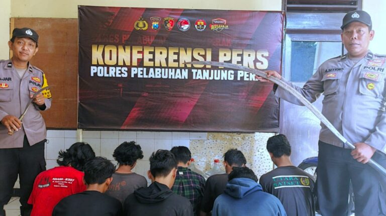 Polres Pelabuhan Tanjungperak Amankan Remaja Kelompok Gangster SSTB dan All Star Terlibat Bentrokan di Kalilom Lor Surabaya