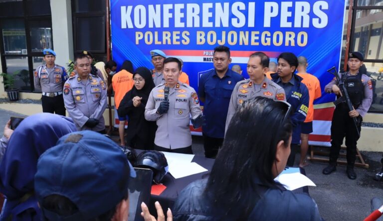 Polres Bojonegoro Berhasil Ungkap Sindikat Curanmor, Lima Tersangka Diamankan
