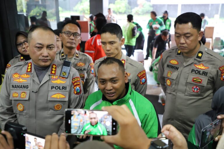 Sinergi Polresta Malang Kota Bersama Ojol Komitmen Jaga Kamtibmas