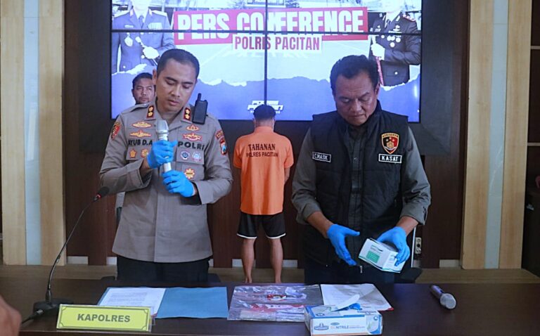 Polres Pacitan Berhasil Amankan Tersangka Curanmor dan 2 Unit Motor Hasil Curian