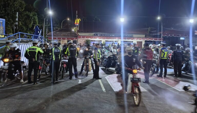 Gelar KRYD Polres Kediri Kota Amankan Ranmor Tidak Sesuai Spektek