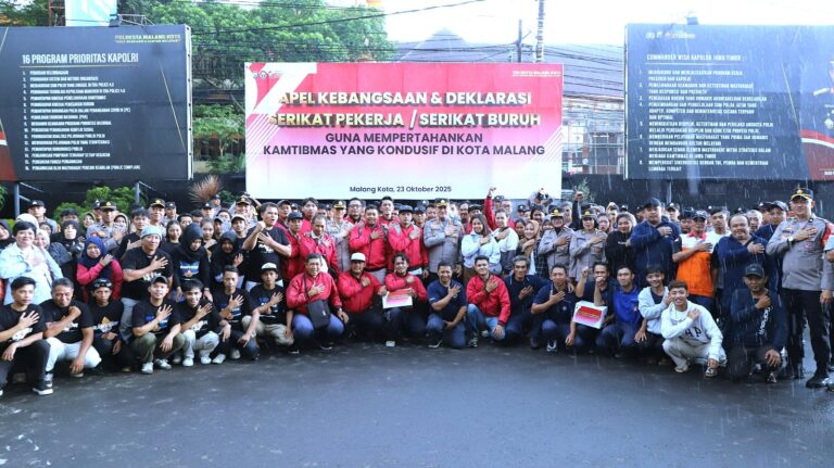 Polresta Malang Kota Perkuat Sinergi Bersama Serikat Buruh Wujudkan Kondusifitas Kamtibmas