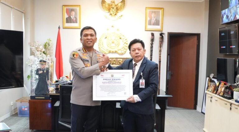 Polresta Sidoarjo Raih Presisi Award dari Lemkapi