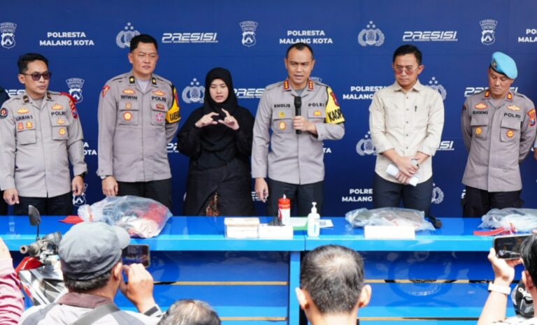 Polresta Malang Kota Ungkap Kasus Penusukan Sesama Jukir, Kurang Dari 48 Jam Berhasil Mengamankan Dua Pelakunya