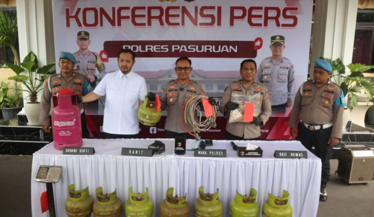Polres Pasuruan Ungkap Kasus Penyalahgunaan LPG Subsidi, Dua Tersangka Diamankan