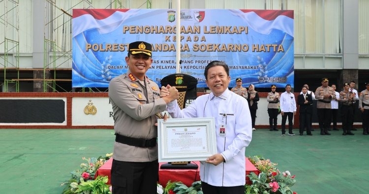 Polresta Bandara Soetta Terima Penghargaan Presisi Award dari LEMKAPI
