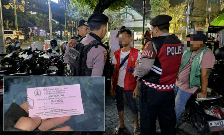 Jaga Rasa Aman Wisatawan Kayutangan, Polresta Malang Kota Kembali Amankan Jukir Nakal dan Viral