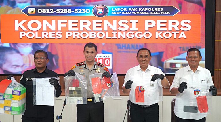 Polres Probolinggo Kota Amankan Komplotan Curanmor dan Pembobol Konter