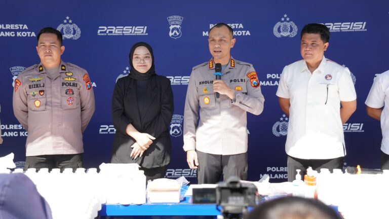 Polresta Malang Kota Bongkar Sindikat Narkoba Lintas Daerah, Sita 2 Kilogram Sabu, 500 Ekstasi dan 490 Ribu Pil Double L